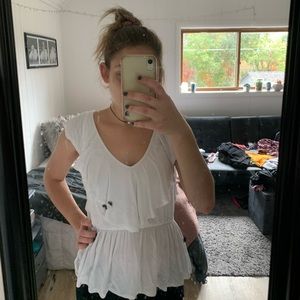 Abercrombie ruffled tank